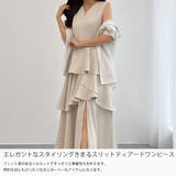CENEA スリットティアードワンピース | JUNOAH | 詳細画像3