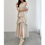 CENEA スリットティアードワンピース | JUNOAH | 詳細画像4