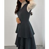 CENEA スリットティアードワンピース | JUNOAH | 詳細画像8