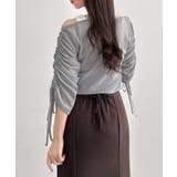 CENEA 【取り外し可能パット付き】袖ドロストカットソー＋リブタンクトップSE… | JUNOAH | 詳細画像10 