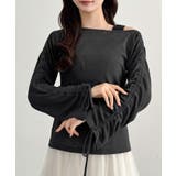 CENEA 【取り外し可能パット付き】袖ドロストカットソー＋リブタンクトップSE… | JUNOAH | 詳細画像6 