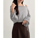 CENEA 【取り外し可能パット付き】袖ドロストカットソー＋リブタンクトップSE… | JUNOAH | 詳細画像9 