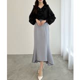 CENEA Vネックフレアラッフルブラウス | JUNOAH | 詳細画像10 