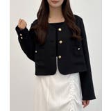 ブラック | CENEA サマーツイードジャケット | JUNOAH