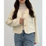 アイボリー | CENEA サマーツイードジャケット | JUNOAH