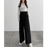 CENEA サイドベルトワイドストレートパンツ | JUNOAH | 詳細画像12