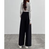 CENEA サイドベルトワイドストレートパンツ | JUNOAH | 詳細画像14