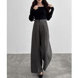 CENEA サイドベルトワイドストレートパンツ | JUNOAH | 詳細画像9