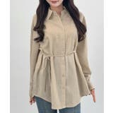 CENEA ベルト付きリネン混シャツ | JUNOAH | 詳細画像14 