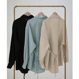 CENEA ベルト付きリネン混シャツ | JUNOAH | 詳細画像18 