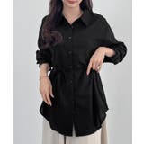 CENEA ベルト付きリネン混シャツ | JUNOAH | 詳細画像7 