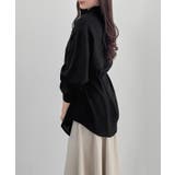 CENEA ベルト付きリネン混シャツ | JUNOAH | 詳細画像8 