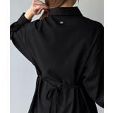 CENEA ベルト付きリネン混シャツ | JUNOAH | 詳細画像9 