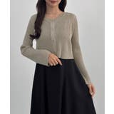 CENEA シアーラメニット+フレアキャミワンピースSET | JUNOAH | 詳細画像12