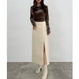 CENEA ハイウエストジップIラインスカート(通年生地) | JUNOAH | 詳細画像11 