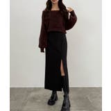 CENEA ハイウエストジップIラインスカート(通年生地) | JUNOAH | 詳細画像2 