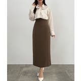 CENEA ハイウエストジップIラインスカート(通年生地) | JUNOAH | 詳細画像8 