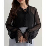 ブラック | CENEA 楊柳シアーボレロ | junoah