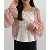 ピンク | CENEA 楊柳シアーボレロ | junoah