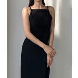 Louere 【取り外し可能パット付き】アメスリストレッチキャミワンピース | Louere | 詳細画像4