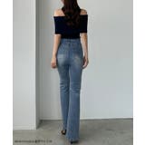 Louere ストレッチフレアデニムパンツ | Louere | 詳細画像2 