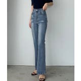 Louere ストレッチフレアデニムパンツ | Louere | 詳細画像4 