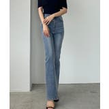 Louere ストレッチフレアデニムパンツ | Louere | 詳細画像5 