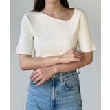 Louere アシメネック半袖リブニット | Louere | 詳細画像6