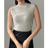 ライトグレー | Louere ノースリーブケーブルニット | Louere