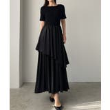 Louere ニットドッキングティアードワンピース | Louere | 詳細画像2 