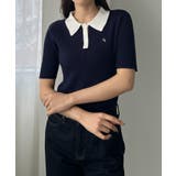 Louere ロゴ刺繍半袖リブニットポロ | Louere | 詳細画像10 