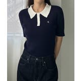 Louere ロゴ刺繍半袖リブニットポロ | Louere | 詳細画像11 