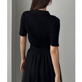 Louere ロゴ刺繍半袖リブニットポロ | Louere | 詳細画像17 