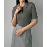 Louere ロゴ刺繍半袖リブニットポロ | Louere | 詳細画像22 