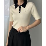 Louere ロゴ刺繍半袖リブニットポロ | Louere | 詳細画像9 