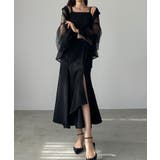 ブラック | Louere イレヘム深スリットマーメイドキャミワンピース | Louere