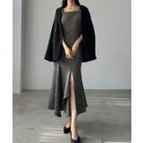 チャコール | Louere イレヘム深スリットマーメイドキャミワンピース | Louere