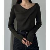 Louere 薄手ドレープリブニットトップス | Louere | 詳細画像10