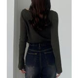 Louere 薄手ドレープリブニットトップス | Louere | 詳細画像13