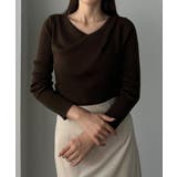 Louere 薄手ドレープリブニットトップス | Louere | 詳細画像19