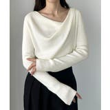 Louere 薄手ドレープリブニットトップス | Louere | 詳細画像6