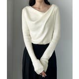 Louere 薄手ドレープリブニットトップス | Louere | 詳細画像7