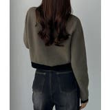 Louere バイカラー襟付きニットカーディガン | Louere | 詳細画像15 