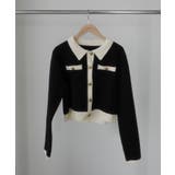 Louere バイカラー襟付きニットカーディガン | Louere | 詳細画像19 