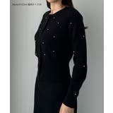 Louere ランダムパールウエストシェイプニットカーディガン | Louere | 詳細画像2