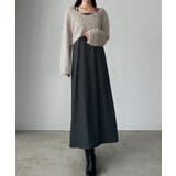 Louere シャギーショートニット＋セミフレアキャミワンピースSET | Louere | 詳細画像13 