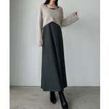 Louere シャギーショートニット＋セミフレアキャミワンピースSET | Louere | 詳細画像14 