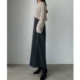 Louere シャギーショートニット＋セミフレアキャミワンピースSET | Louere | 詳細画像15 