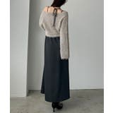 Louere シャギーショートニット＋セミフレアキャミワンピースSET | Louere | 詳細画像16 