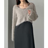 Louere シャギーショートニット＋セミフレアキャミワンピースSET | Louere | 詳細画像17 